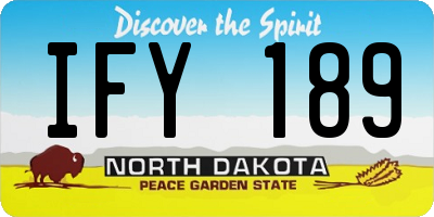ND license plate IFY189