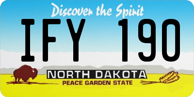 ND license plate IFY190