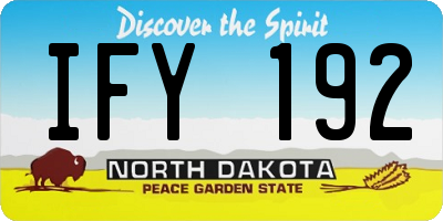 ND license plate IFY192