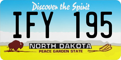 ND license plate IFY195