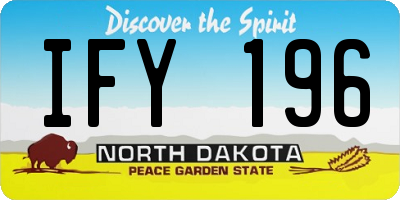 ND license plate IFY196