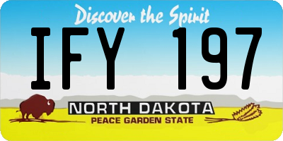 ND license plate IFY197