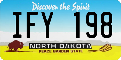 ND license plate IFY198