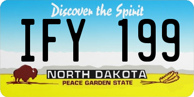 ND license plate IFY199