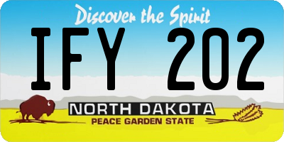 ND license plate IFY202