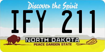 ND license plate IFY211