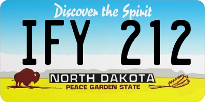 ND license plate IFY212