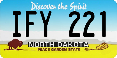 ND license plate IFY221