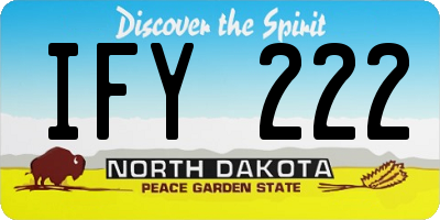 ND license plate IFY222