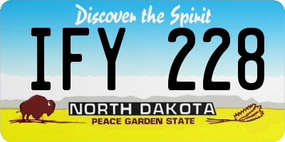 ND license plate IFY228