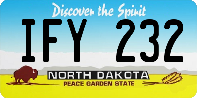 ND license plate IFY232