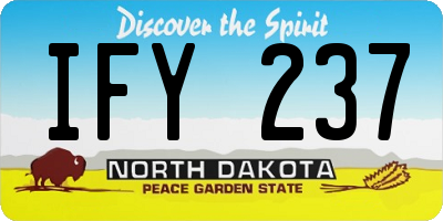 ND license plate IFY237