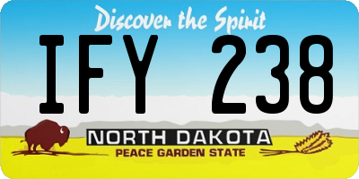 ND license plate IFY238