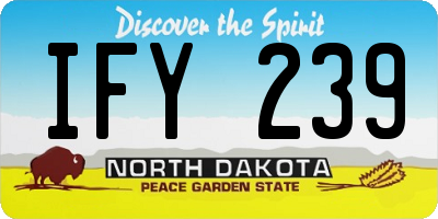 ND license plate IFY239