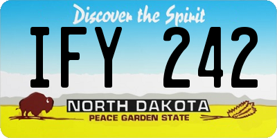 ND license plate IFY242