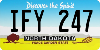 ND license plate IFY247