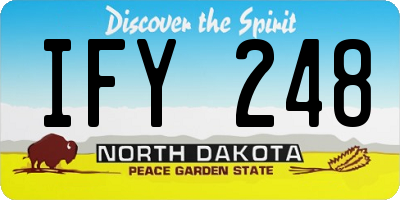 ND license plate IFY248