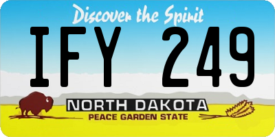 ND license plate IFY249