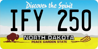 ND license plate IFY250