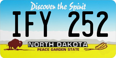 ND license plate IFY252