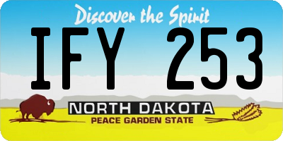ND license plate IFY253