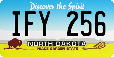 ND license plate IFY256