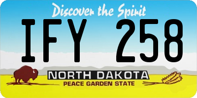 ND license plate IFY258