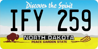 ND license plate IFY259