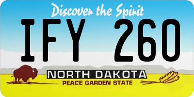 ND license plate IFY260