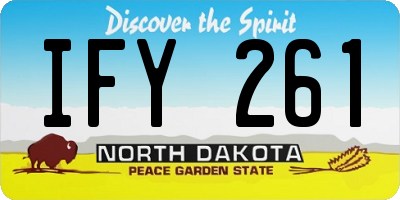 ND license plate IFY261