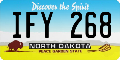 ND license plate IFY268