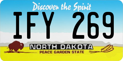 ND license plate IFY269