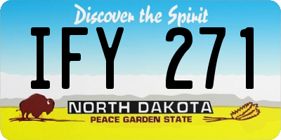 ND license plate IFY271