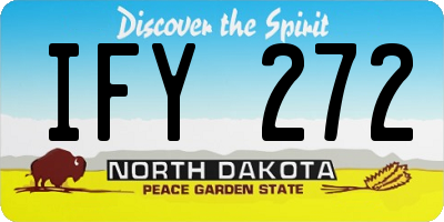 ND license plate IFY272