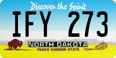 ND license plate IFY273