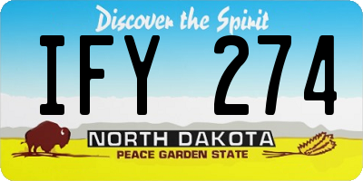 ND license plate IFY274