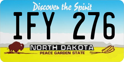 ND license plate IFY276
