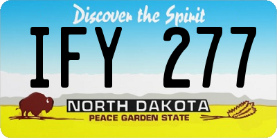 ND license plate IFY277