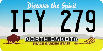 ND license plate IFY279