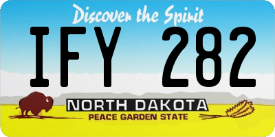 ND license plate IFY282