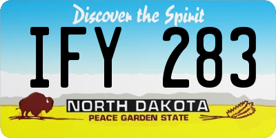 ND license plate IFY283