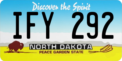 ND license plate IFY292