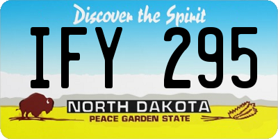 ND license plate IFY295
