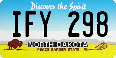 ND license plate IFY298