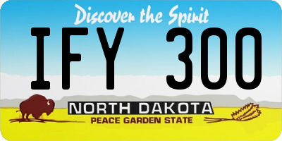 ND license plate IFY300
