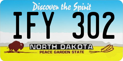 ND license plate IFY302