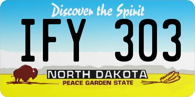 ND license plate IFY303