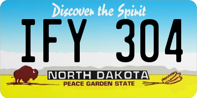 ND license plate IFY304