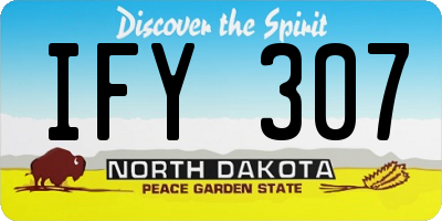 ND license plate IFY307