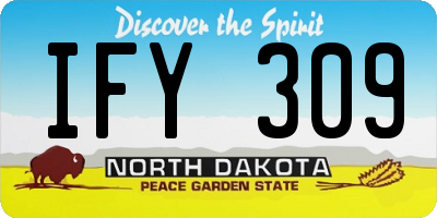 ND license plate IFY309